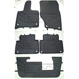 2006-2012 Audi Q7 Custom Rubber Black Floor Mats Complete Set by Black Series