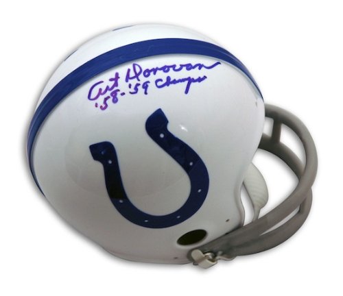 Art Donovan Signed Baltimore Colts Throwback Mini Helmet - 58-59 Champs