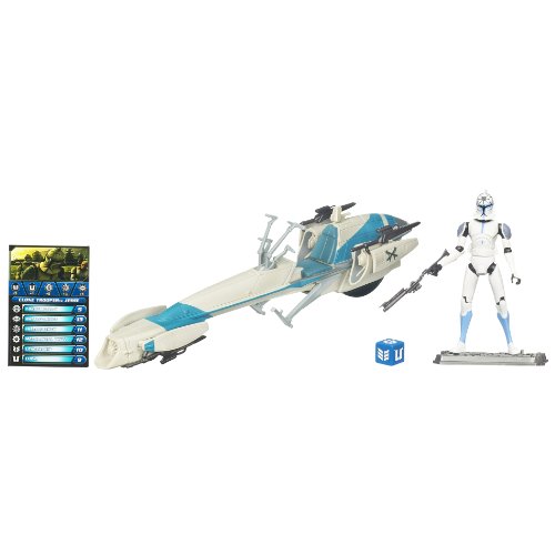 41qnR7u4wcL Star Wars Figure and Vehicle Clone Trooper With Barc Speeder