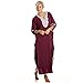 Camille Womens Ladies Embroidered Long Length Navy Blue Kaftan Loungewear One Size