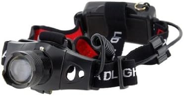CREE Q5 LED 180LM 3Modes White Light Focus HeadLamp (Black)