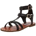 Steve Madden Women's Broose Gladiator Sandal,Black Leather,8.5 M US
