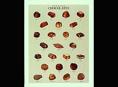 Italian chocolates poster