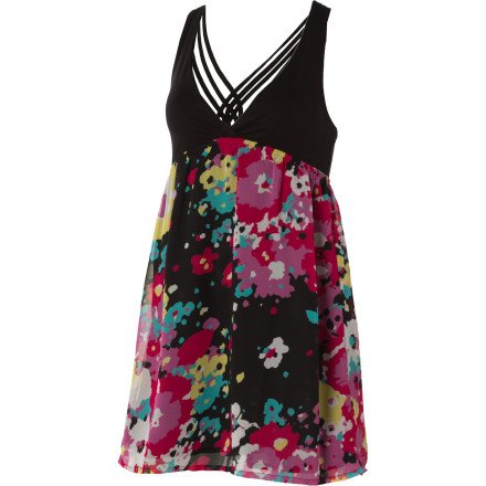 Roxy Juniors Hazy Surf Top Dress with Georgette Skirt