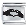 Couple Heart Hands Italian Charms