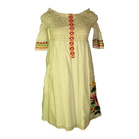 Buy 3J Workshop Darel Smocked Dress White Small by 3J Workshop