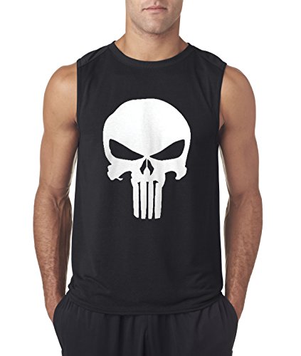 New Way 216 - Men's Sleeveless The Punisher Skull