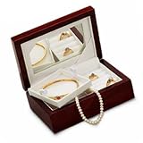 Cherry Wood Jewelry Box with Mirror