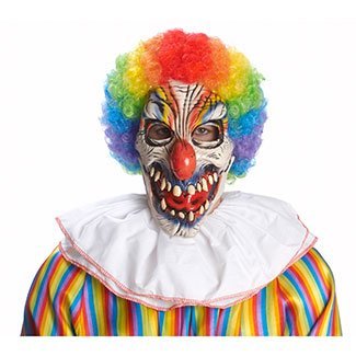Funny Bones Evil Clown Mask Adult Halloween Costume Accessory