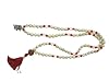 Prayer Mala Beads Hanuman Protection Japamala Tulsi Coral Crystal Bead Meditation (108+1)