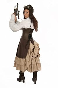 Dress Like A Pirate Brand Steampunk Victorian 2 Layer Adjustable Mid-Length 