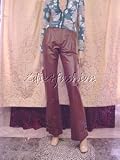 $2190 New JOHN GALLIANO Brown Leather Pants 10 / 44