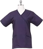 Chef Works FESS-PUR-S Women's Medical Scrub Top, Purple/Navy, S