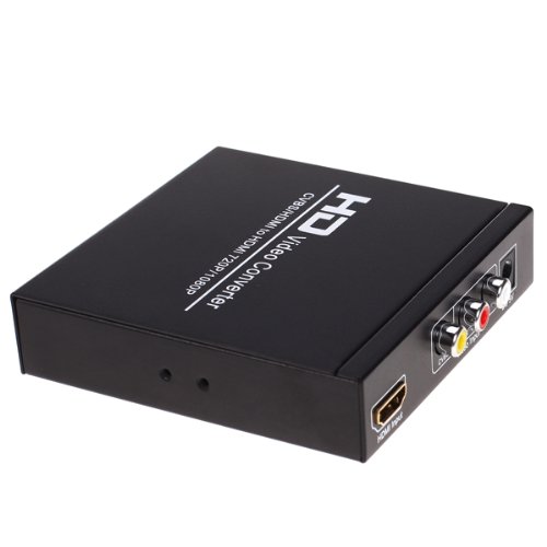 AV / CVBS + HDMI to HDMI 720P / 1080P Video Converter - EU Plug - Worldwide