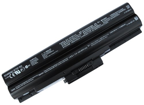 Sony VAIO VGN-BZ, VGN-SR, VGP-BPS13/A, VGP-BPS13B/B, VGP-BPS13B/S, SUPERIOR 6-Cell Battery, New Type! (Black) Tech Rover(tm) brand [No BIOS update needed - just like Real Sony]