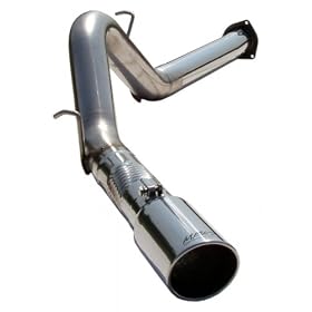 MBRP Performance Diesel Truck Exhaust SystemSingle Side ExitAluminized Steel- Installer SeriesGMCSierra 35002007 to 2010(NewBody) 6.6L Duramax LMM Extended/CrewCab Filter Back, 4" Single Exit