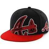 Atlanta Braves MLB 47 Brand Two Tone Blackout Colossal MVP Snap Back Hat