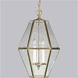 Progress Lighting Polished Brass Clear Beveled Three-Light Pendant