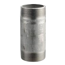 Merit Brass 6032-1200 2" X 12" NPT Male, Schedule 40 Welded, 316/316L Type Stainless Steel Pipe Nipple