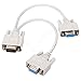 MaxLLTo 15Pin VGA Male 1 to 2 VGA Female 1 PC to 2 Way VGA SVGA Monitor Y Splitter Cable Adapter Converter For Computer Desktop