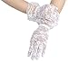 Simplicity Lace Floral Short Tulle Bridal Gloves for Dress, Driving, Wedding