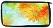 Orange Flowers on Aqua Neoprene Pencil Case - pencilcase - Ipod Case - PSP Case, Game Boy DS Case, etc.. - UNISEX - Ideal gift for all occassions