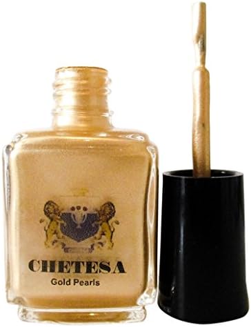 CHETESA Gems Collector Nail Lacquer Non-Toxic, Gold Pearls, .43 oz