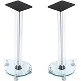 Aurora 6 Glass Speaker Stands - Height 60cm
