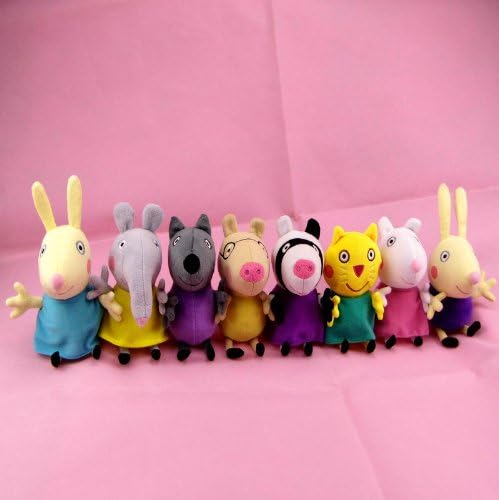 DH LLC New 2014 Peppa Pig Plush Doll 8 pcs Friends
