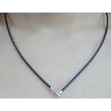 New BLACK Leather Cord Chain Sterling Silver Necklace