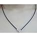 FASH 2mm Black Rubber Cord Necklace Rope Chain with Silver-Tone Stainless Steel Lobster Clasp