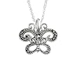 FOJO's Marcasite Fleur De Lis Buttefly Pendant