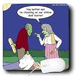 Rich Diesslins Funny General Cartoons - Halloween - Zombie on Atkins Diet - Mouse Pads