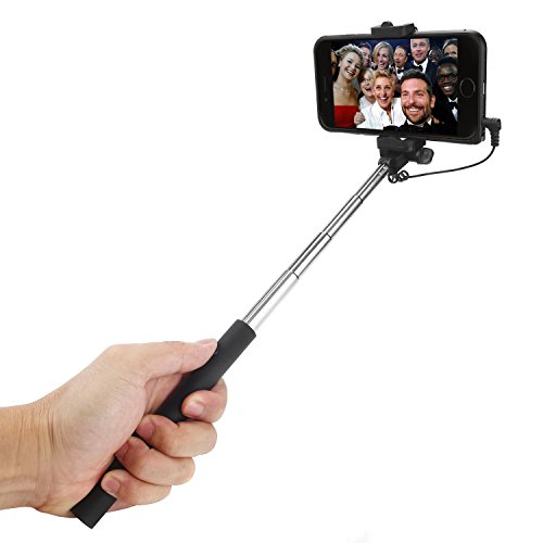 Selfie Stick, EnGive Handheld Extendable Wired Remote Monopod Selfie Stick for iPhone 6s/6 plus/5s/, Samsung Note 5/s6 edge, SONY Z5, HTC ONE M9/M8