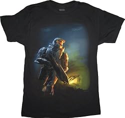 Halo 3 Colored Spartan Poster Eyes Mens T-Shirt