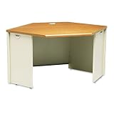Hon 38000 Series Corner Unit, 24W X 42D X 29-1/2H, Medium Oak/Putty