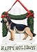 German Shepherd Happy Holidays Sign (Picket Fence)