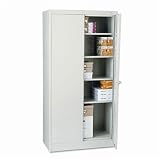 41qo9lkJY9L. SL160  Tennsco : Standard Storage Cabinet, 4 Adjustable Shelves, 36 x 18 x 72, Light Gray  :  Sold as 2 Packs of   1   /   Total of 2 Each