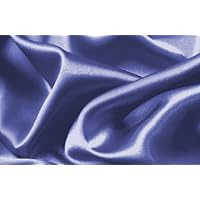 Soft Silky Satin Solid Navy Blue 4pc Deep Pocket Sheet Set for Queen Bed