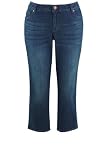 Avenue Plus Size Basic Slim Leg Denim Capri