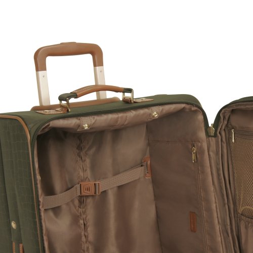 Anne Klein Luggage Jungle Expandable Spinner Printed Suitcase, Olive, One Size