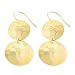 14K Yellow Gold Designer Hammered Disk Earrings