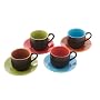 Mario Batali Espresso-Cups and Saucers, Set of 4