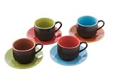 Discount Mario Batali Espresso-Cups and Saucers, Set of 4 Coffee