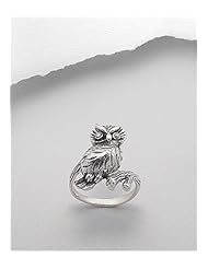 Owl Ring In 92.5 Sterling Silver