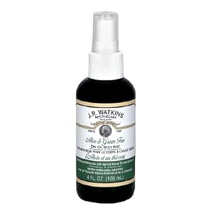 J. R. Watkins Dry Oil Body Mist, Aloe & Green Tea, 4 fl oz (120 ml) Bottles, (Case of 3)