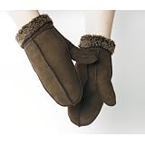 Nordvek Ladies 100% Genuine Sheepskin Mittens With Turn Back Cuff # 308-100