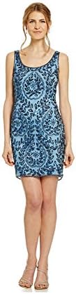 Pisarro Nights Light Blue Beaded Stretch Mini Cocktail Dress-SIZE 12