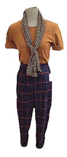 ソリッドカラー スーツ　ジャケット チェック柄の7分丈ズボン ストール お得な三点セット 秋物 冬物 カジュアル キュート 二次会 パーティー ABC030