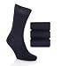 3 Pairs of Collezione Pure Cotton Plain Texture Socks